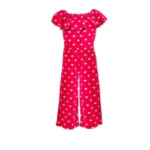 🔥5/$30 Full Circle Sz M Trends Girls' Polka Dot Jumpsuit